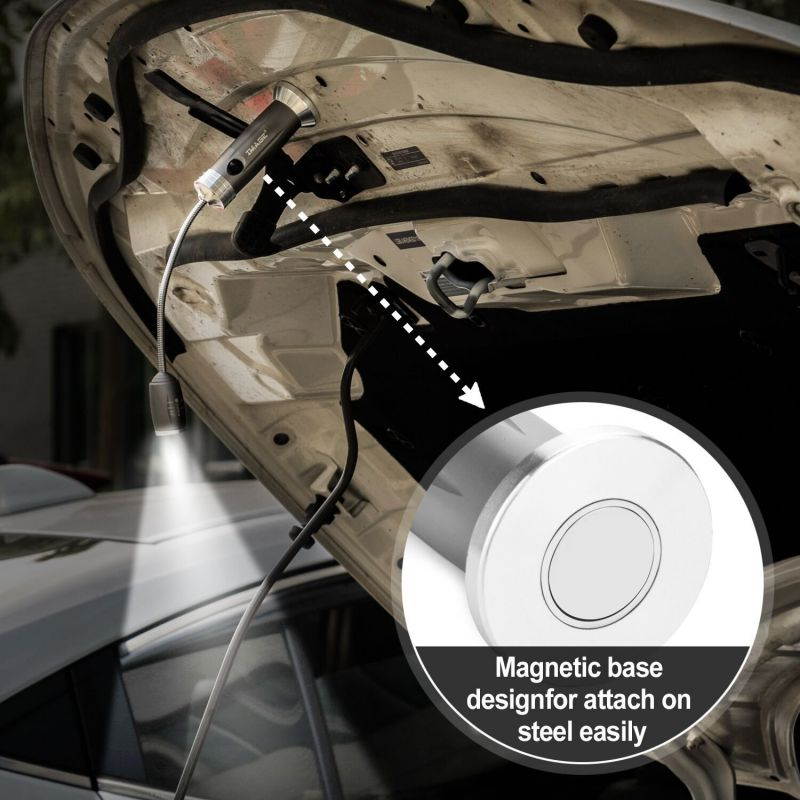 IMAGE Magnetic Ultra-Bright Barbecue Grill Light with Super Bright LED Lights, Magnetic Base Flexible Gooseneck BBQ Light for Grilling,Adjustable Any Gas,Charcoal,Electric Grill White- 1 Pair