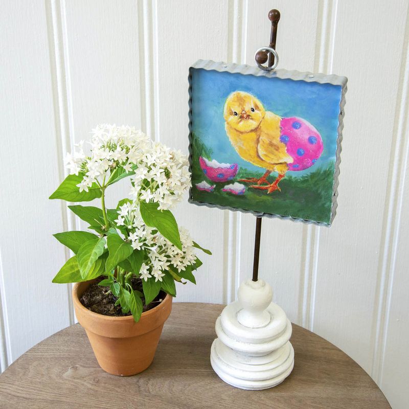 Easter 7.0" Hamilton, I'm Stuck Chick Egg Hatch  -  Wall Sign Panels