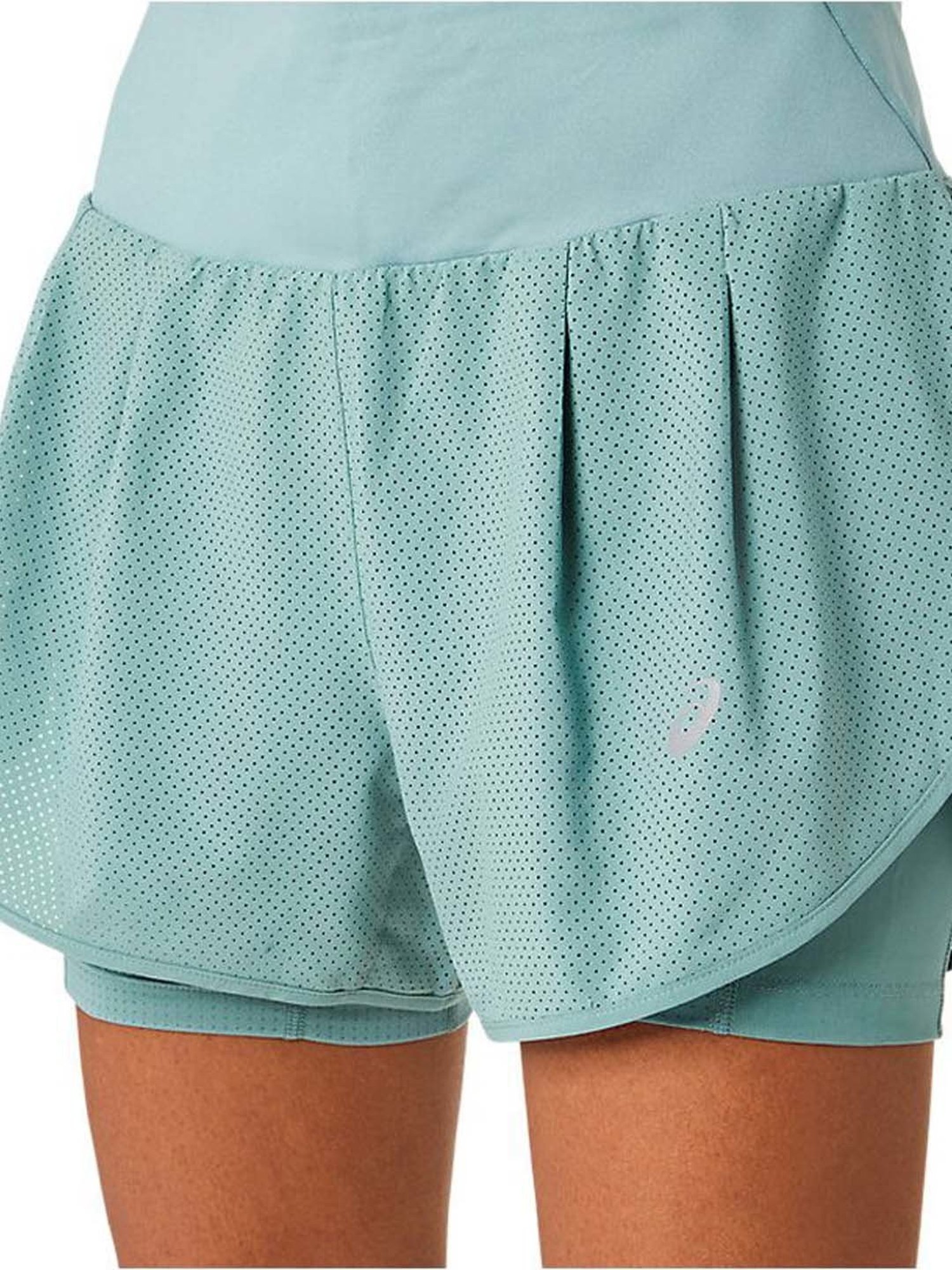 Asics Blue Mid Rise Sports Shorts