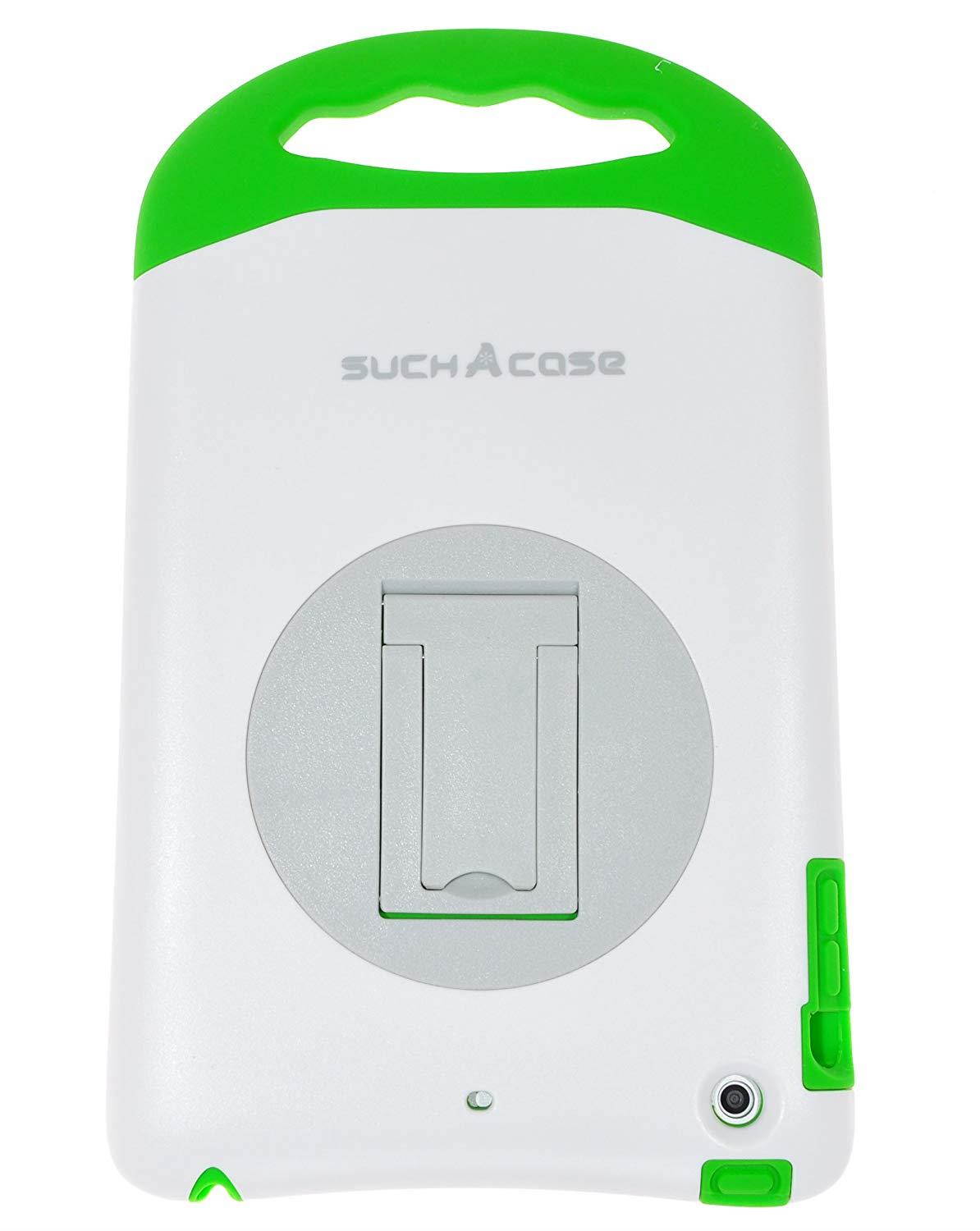 suchAcase Hybrid Series Child Safe Kids Friendly Soft Protective Cover Case for Apple iPad Mini 1 & 2 Retina Display (Green)2