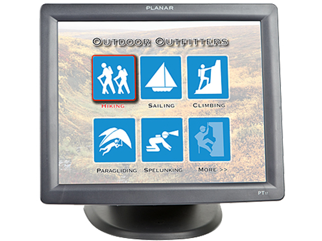 Planar 997-4158-01 PT1700MX 17" 5-Wire Resistive POS Touch Screen Monitor, Serial/USB, OSD