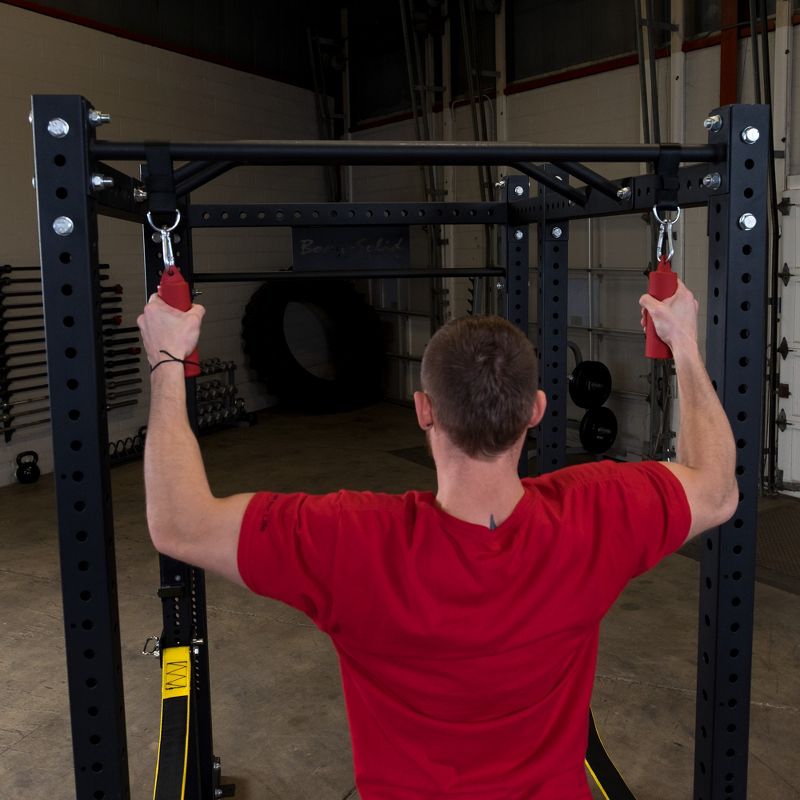 Sunny Health & Fitness Lat Pull Down Attachment Pulley System for Power Racks