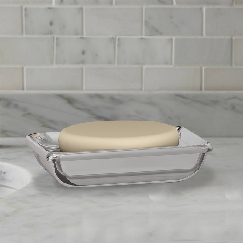 8pc Gloss Bath Accessory Set for Vanity Counter Tops Silver - Nu Steel