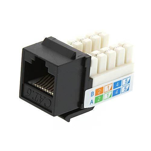 Vanco 820436 Category 6 90 Degree Keystone Insert 8 Conductor - Limited Almond