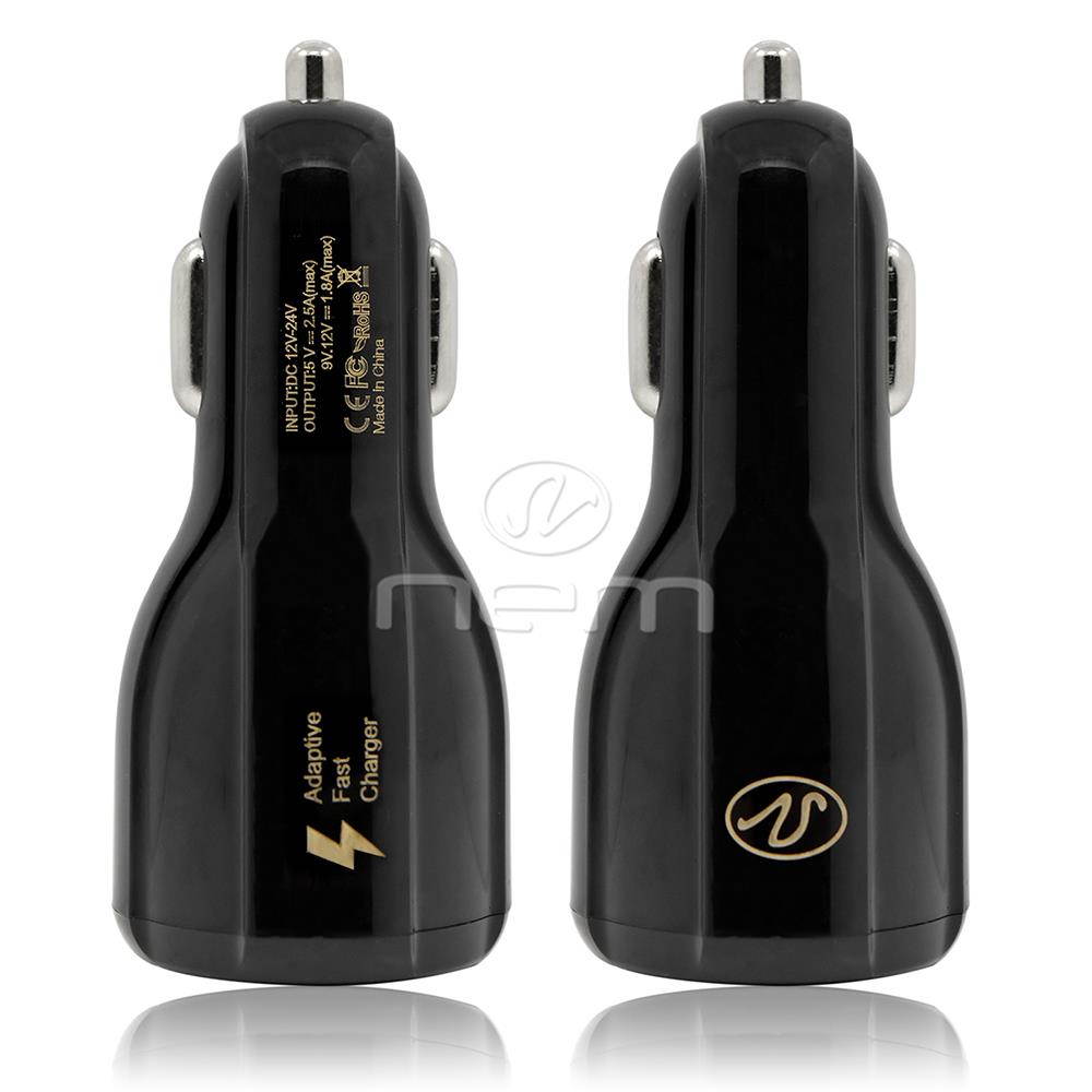 2in1 Accessory Kit Car Charger w/ USB-C Power Charging Cable For Huawei Mate 20 Black