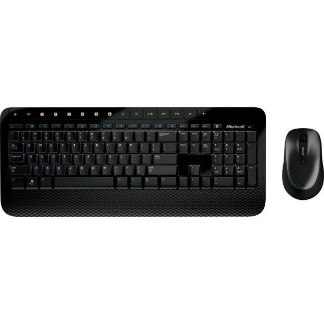 Microsoft Wireless Desktop 2000 Keyboard and Mouse + Microsoft 4000 Mouse Black - USB Wireless Mouse & Keyboard - Radio Frequency Connectivity for Mouse - BlueTrack Enabled Mouse - 1000 dpi moveme