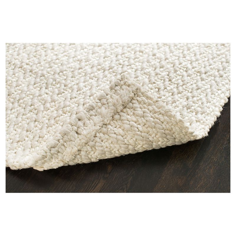 Cream Stripe Woven Area Rug 5'X8' - Anji Mountain