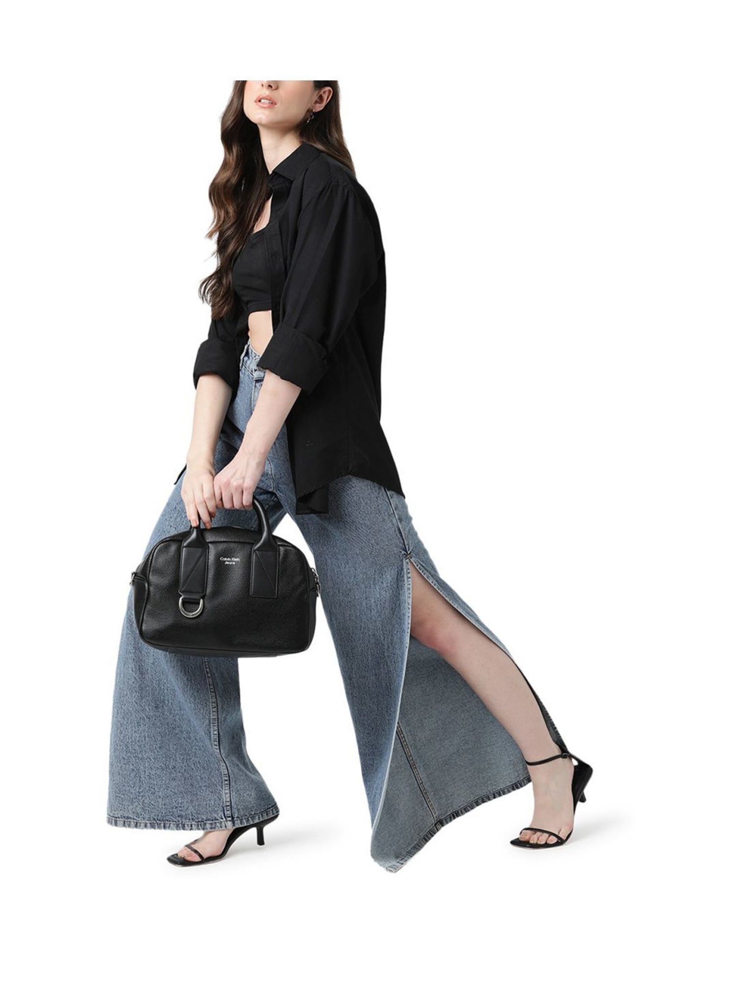 CALVIN KLEIN JEANS Black Archive Satchel