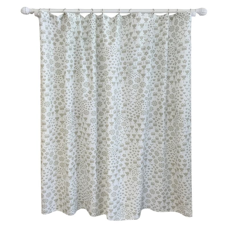 Floral Shower Curtain Gray - Pillowfort™