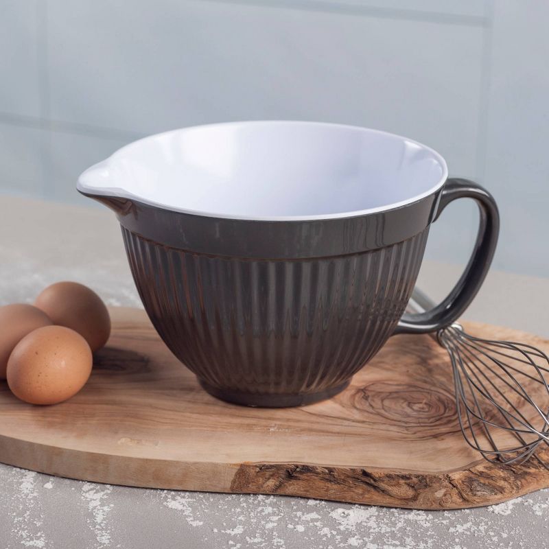 Zeal 8" Retro Melamine Mixing Bowl Gray