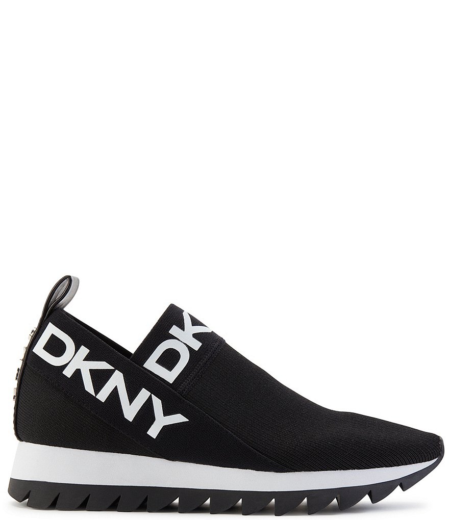 DKNY Ashton Knit Signature Logo Slip-On Sneakers