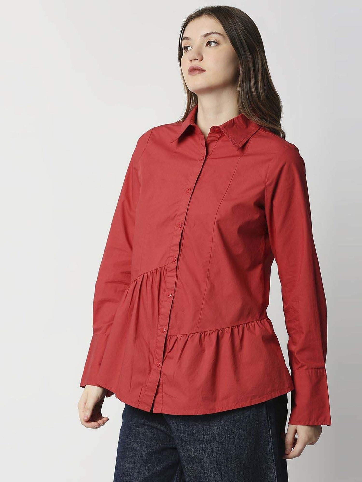 Remanika Red Pure Cotton Shirt