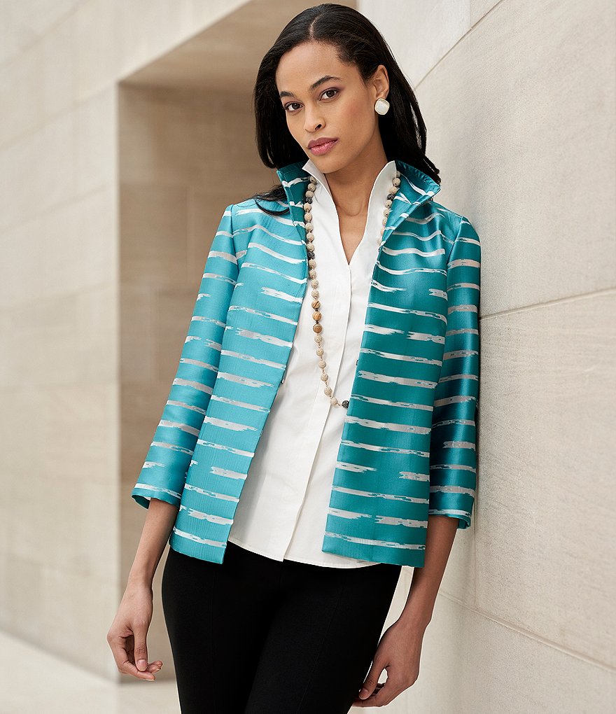 Misook Sleeveless Stand Collar Neck Washable Blouse