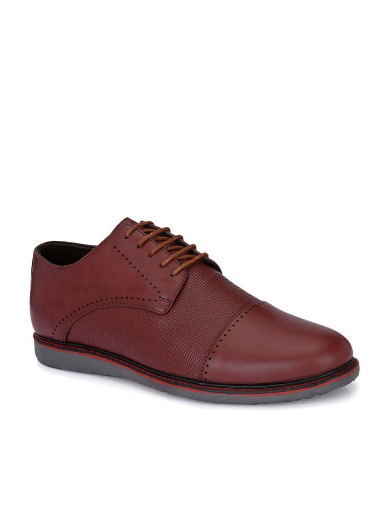 El Paso Men's Wine Derby Shoes