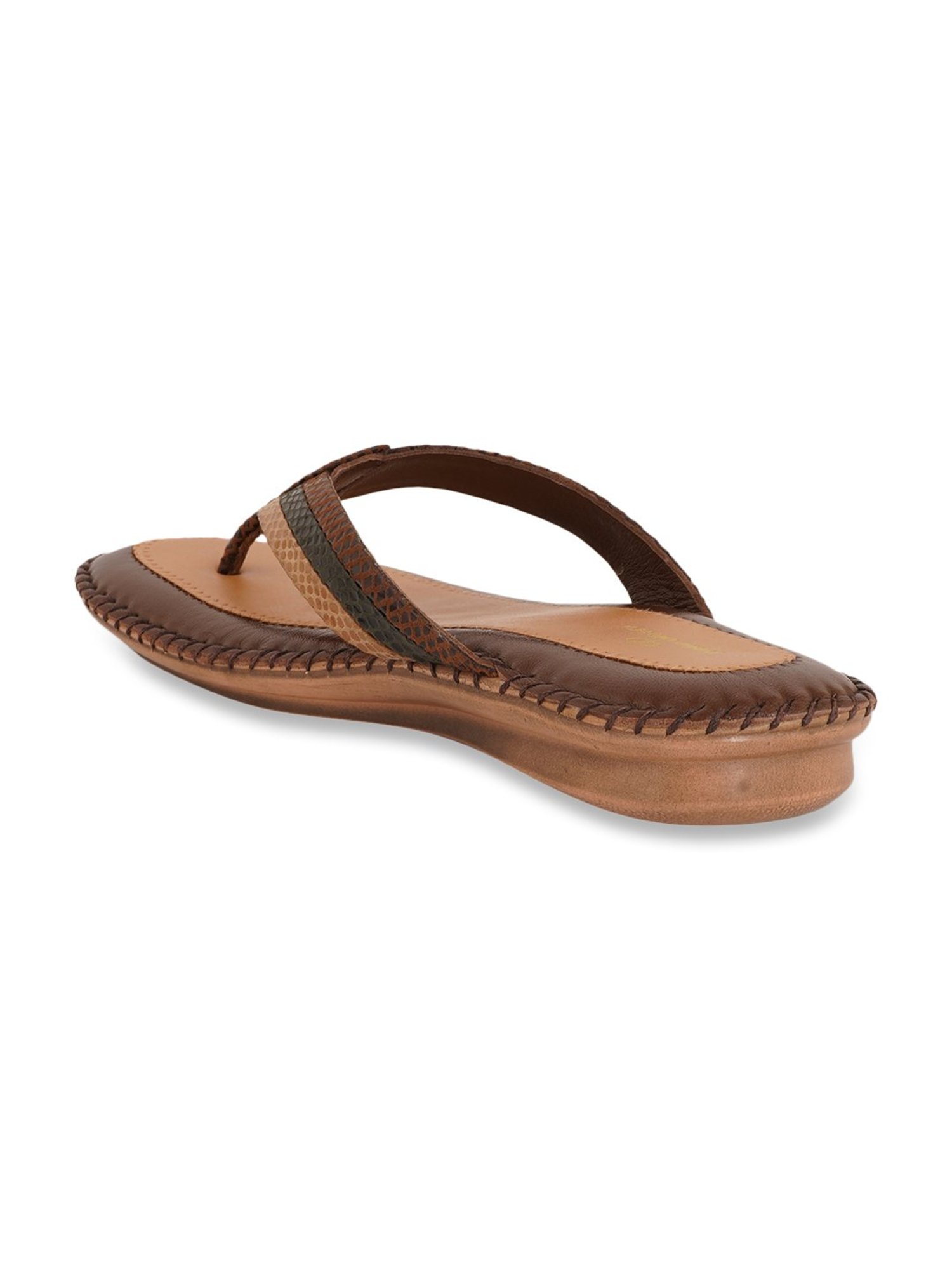 Pelle Albero Women's Brown Thong Sandals