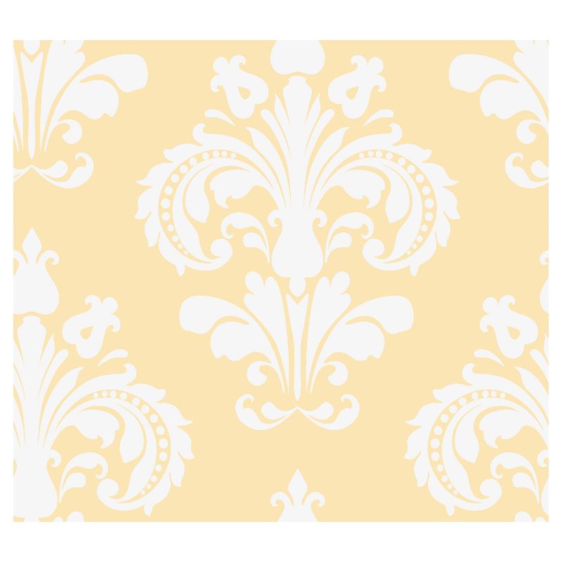 Devine Color Chantilly Peel & Stick Wallpaper Yellow/White