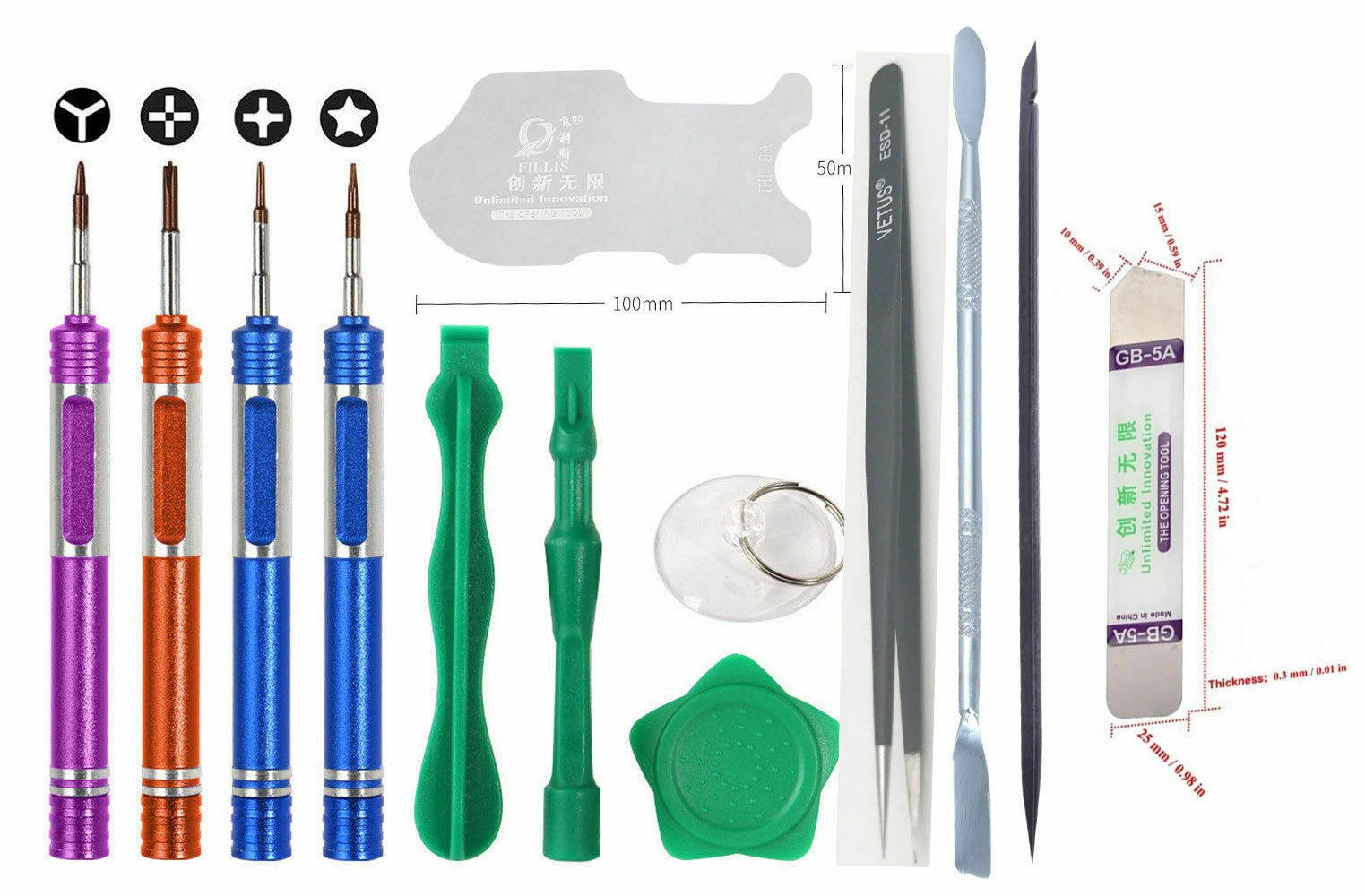 13 in 1 iPhone 7 Repair Tools Kit Screwdriver Set Opening Tool 4 5 6 7 xs Plus