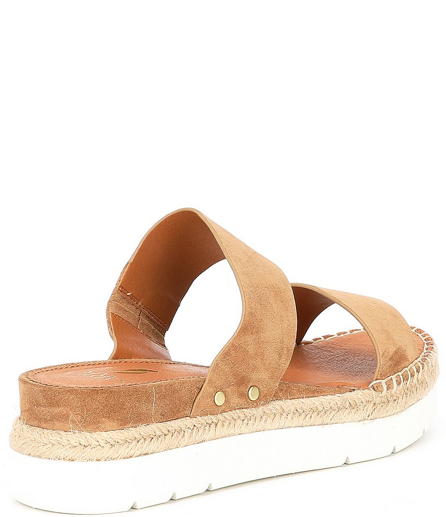 Sarto by Franco Sarto Cappy Suede Espadrille Slide Wedge Sandals