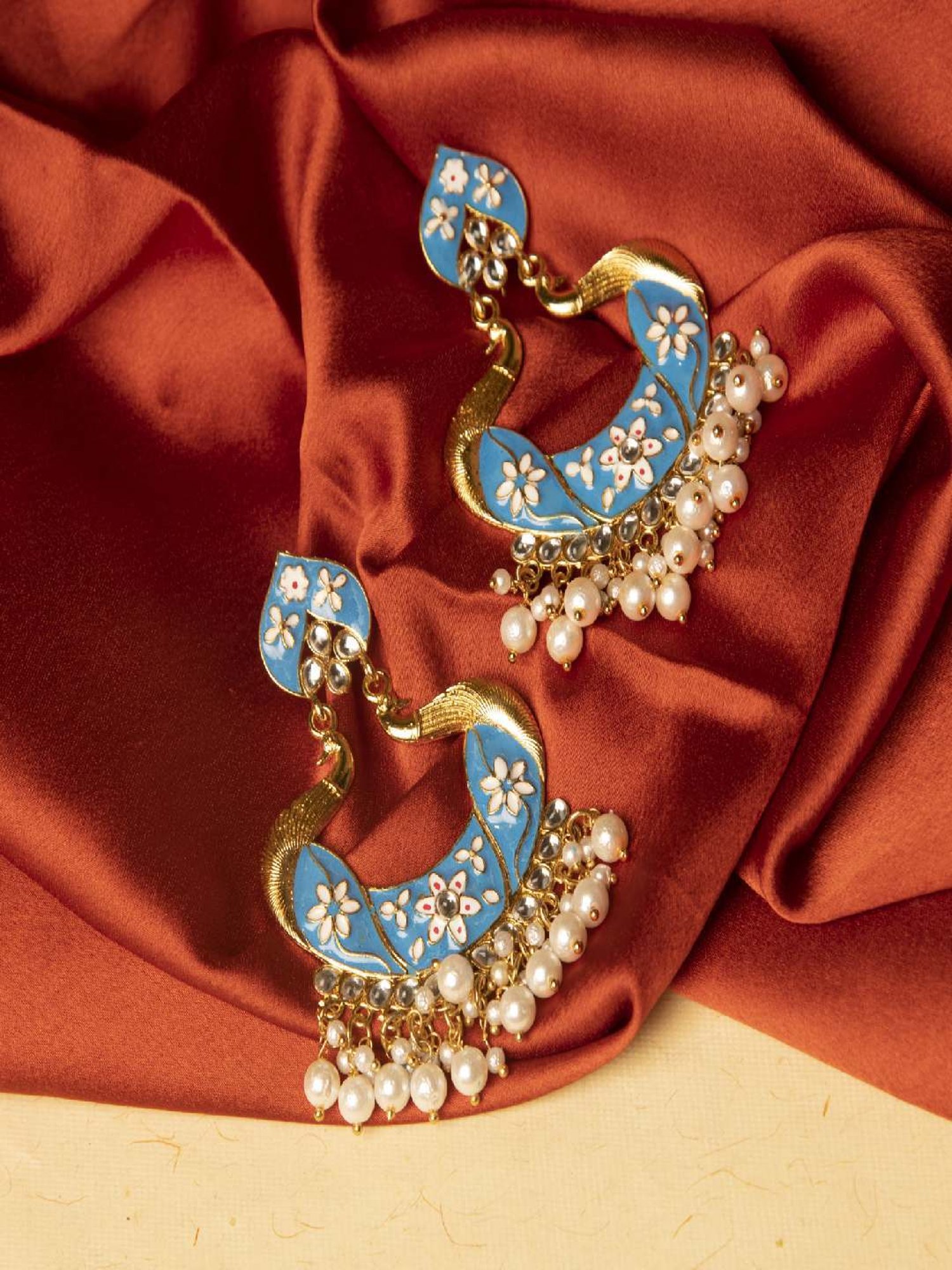 Jewelz Wedding and Fastive Season Chand Bali Earrings for womens & Girls