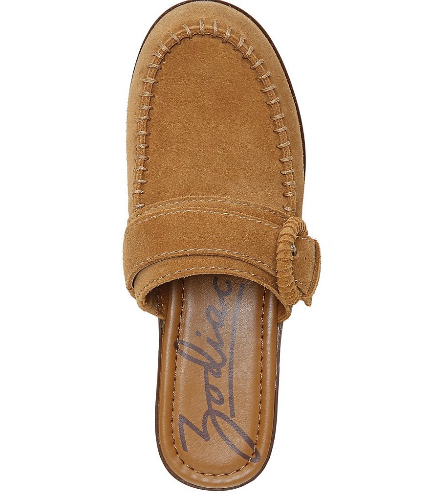 Zodiac Raine Suede Buckle Detail Block Heel Clogs