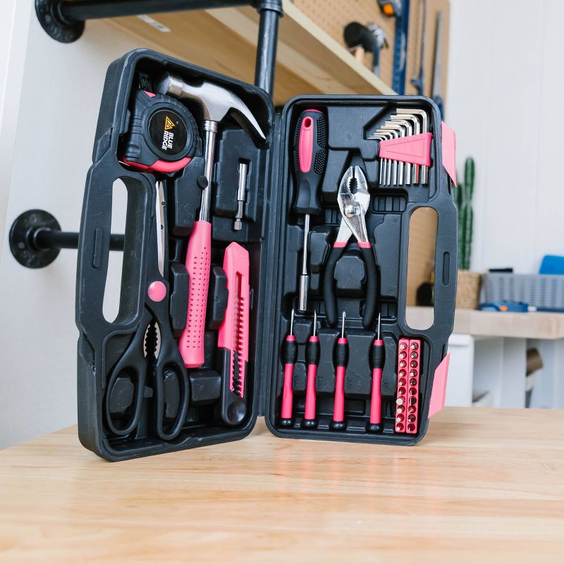 Blue Ridge Tools 40pc Household Tool Pink