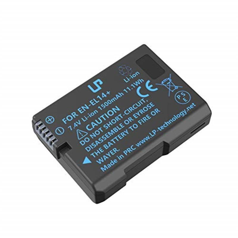 LP EN-EL14 EN EL14a Battery, Compatible with Nikon D3100, D3200, D3300, D3400, D3500, D5100, D5200, D5300, D5500, D5600, DF, P7000, P7700 & More