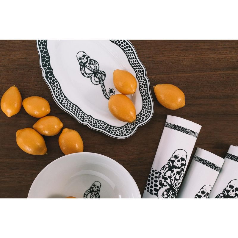 Robe Factory LLC Harry Potter Voldemort Death Eater Ceramic Large Serving Platter | 14-Inch Plate