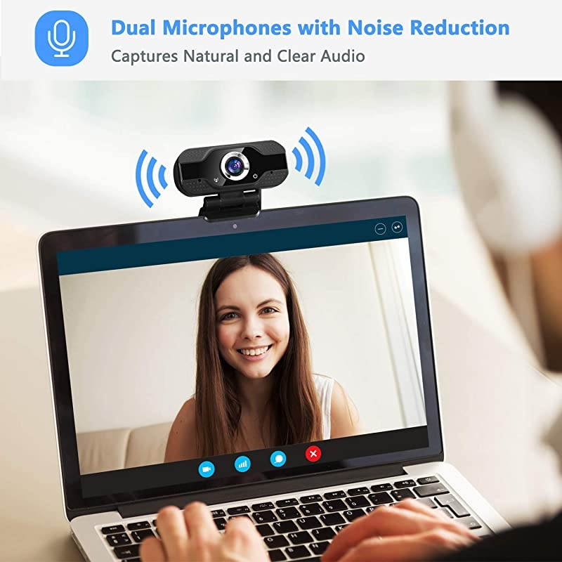 Webcam with Microphone HD 1080P  Web Camera for Computer PC Laptop Desktop USB Webcam for StreamingVideo CallingRecordingConferencing Compatible with WindowsMac OS