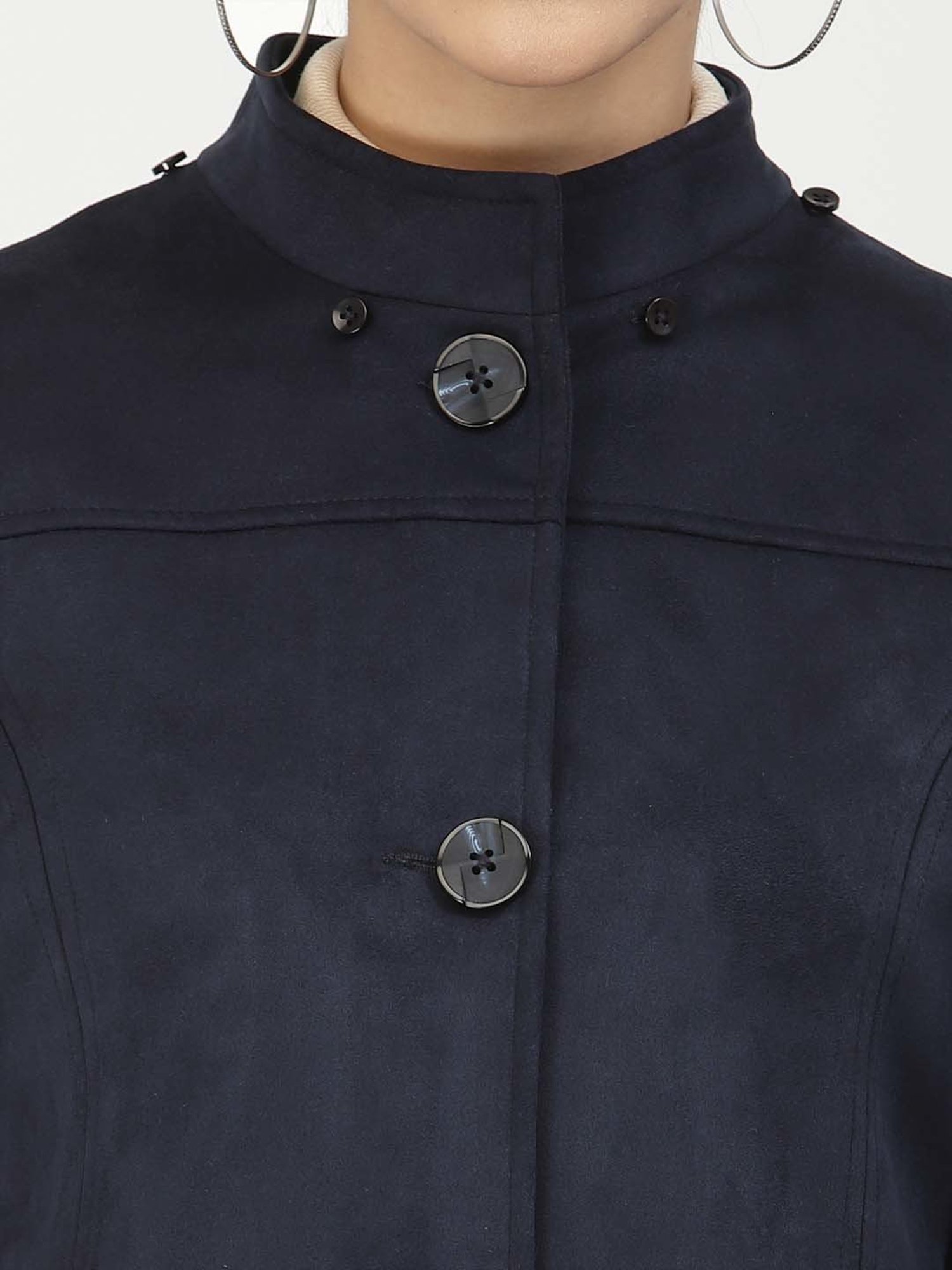 Juelle Navy Over Coat