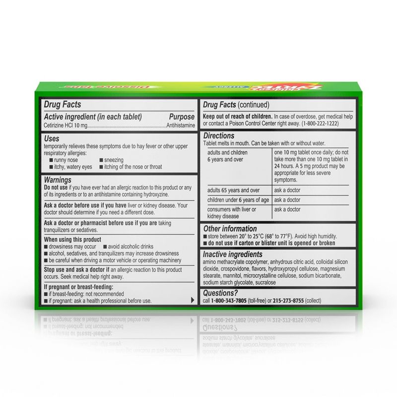 Children's Zyrtec 24 Hour Allergy Relief Dissolve Tabs - Citrus Flavor - Cetirizine - 12ct