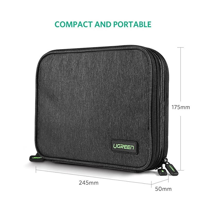 Electronics Organizer Travel Cable Organizer Gadgets Bag Accessories for USB Cable Cord USB Flash Drive SD Card Hard Drive Power Bank iPad Mini Tablet