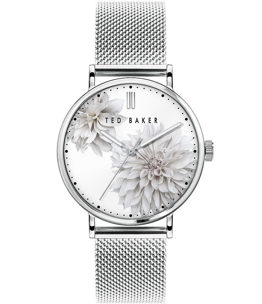 Ted Baker London Phylipa Peonia 3-Hand Mesh Bracelet Watch