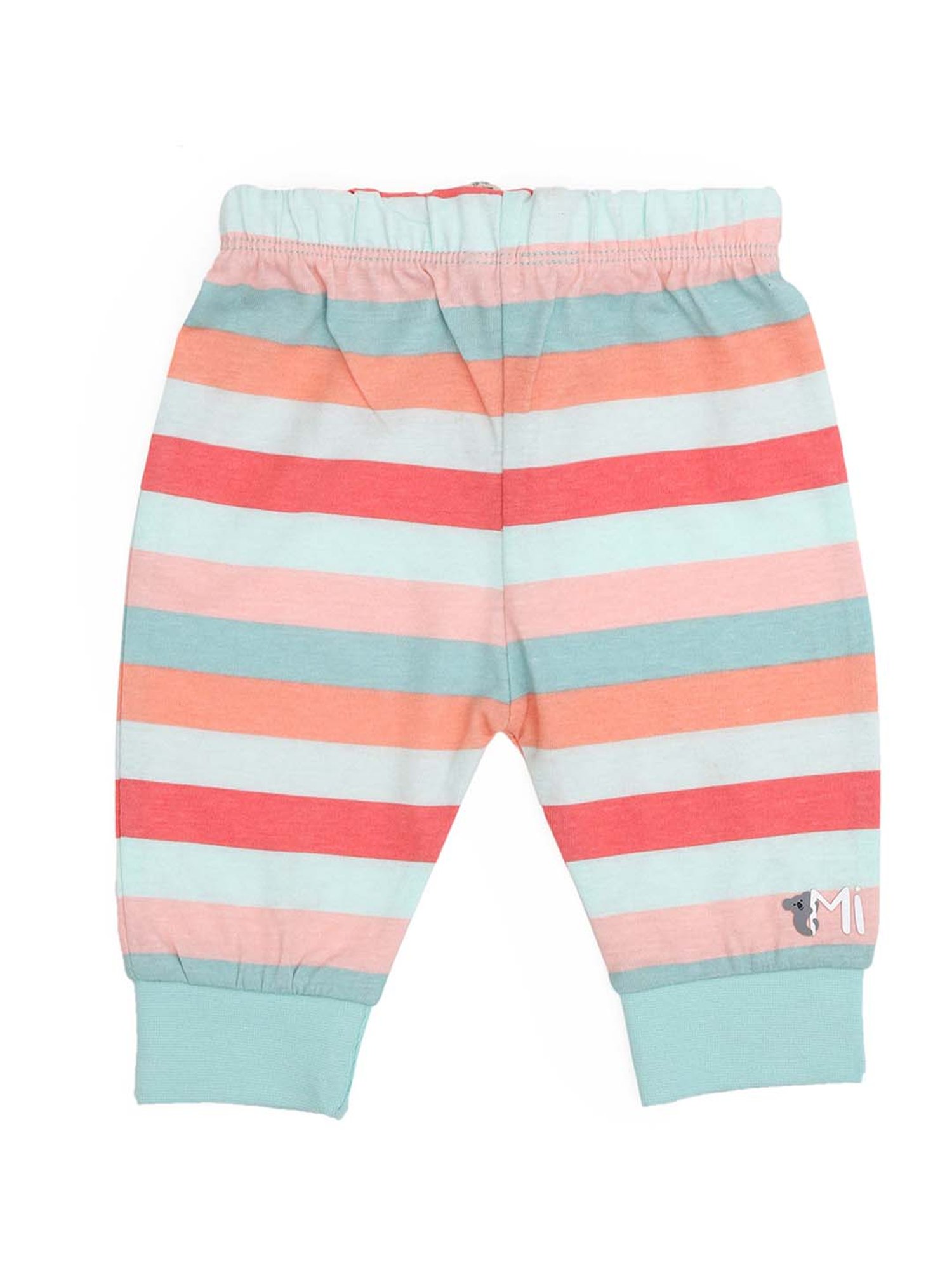 Ed-a-Mamma Baby Multicolor Solid Joggers (Pack Of 3)