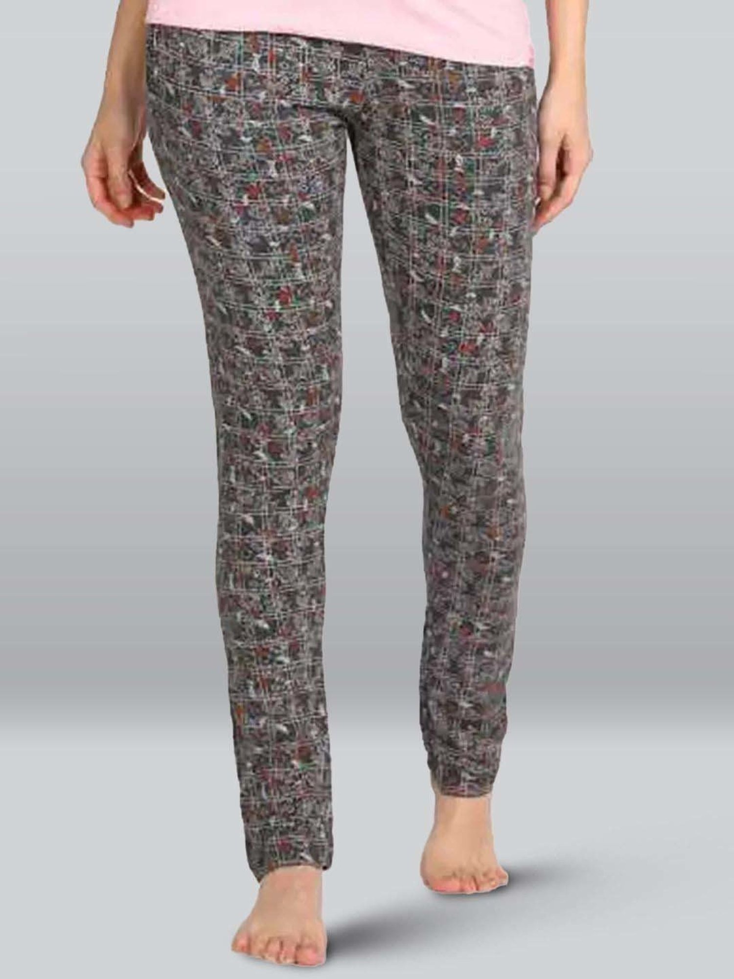 Lyra Ash Grey Printed Pyjamas