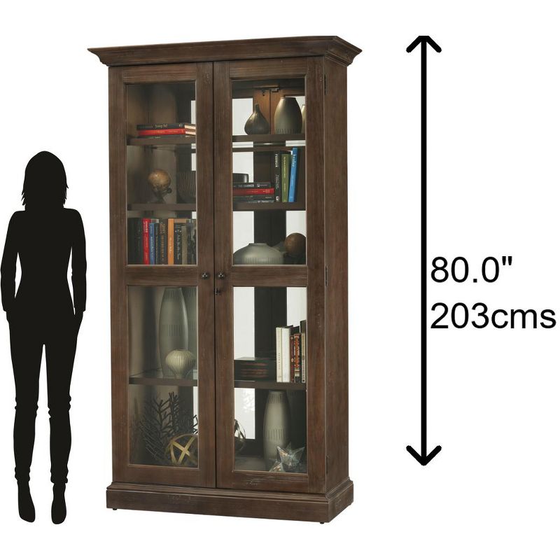 Howard Miller 670005 Howard Miller Lennon Curio Cabinet 670005 Aged Umber