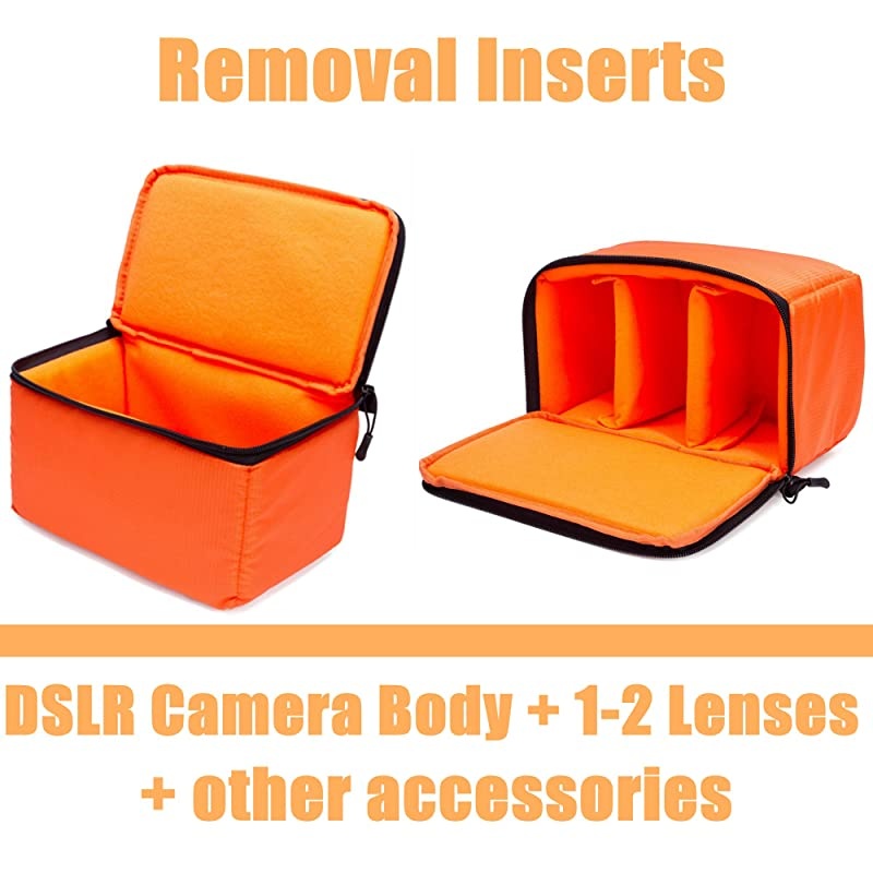 Camera Bag Insert with Sleeves Camera Protection Case for Nikon, Canon, Sony, Pentax,Olympus Panasonic, Samsung & Many More
