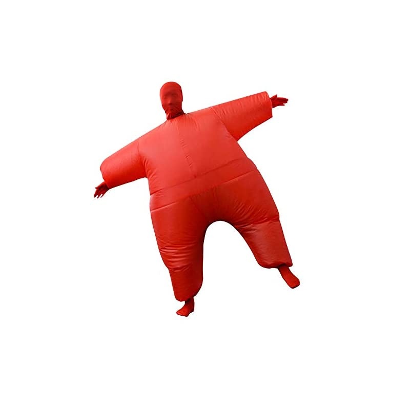 Adult Inflatable Full Body Jumpsuit Cosplay Costume Halloween Funny Fancy Blow Up Costumes for Party Dress Red