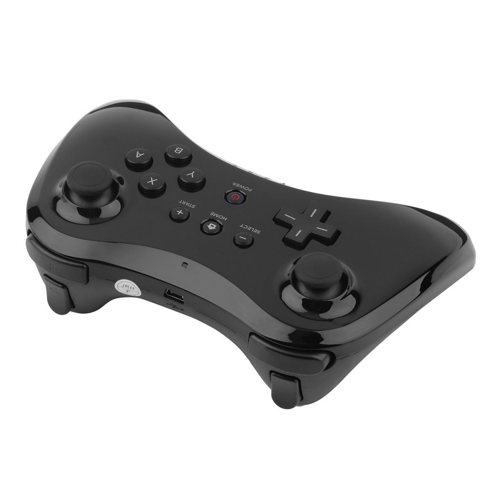 Wireless Controller Gamepad Joypad Joystick Remote Black Wireless Controller for Nintendo Wii U Pro