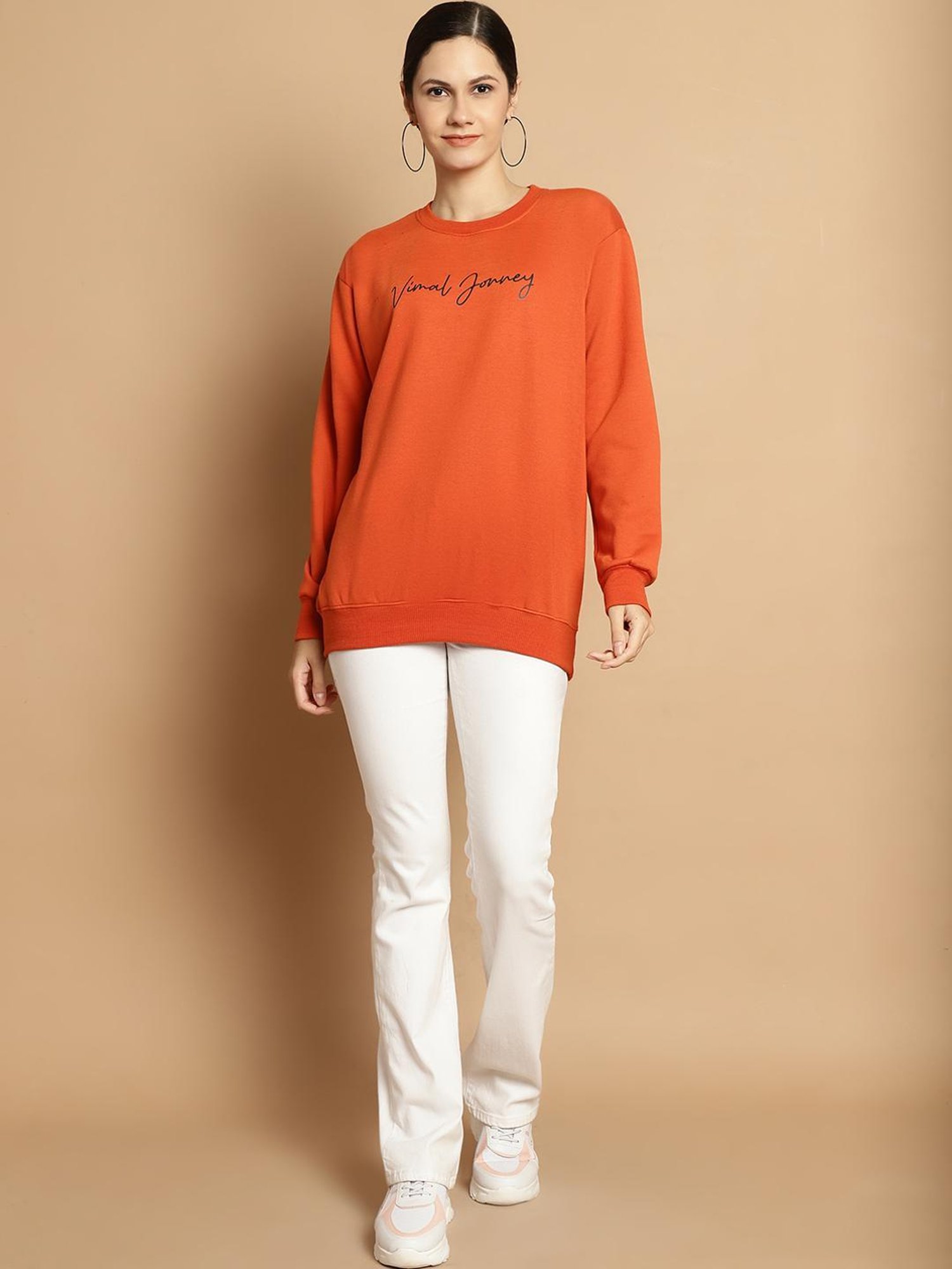 Vimal Jonney Rust & Grey Printed Sweatshirt - Pack Of 2