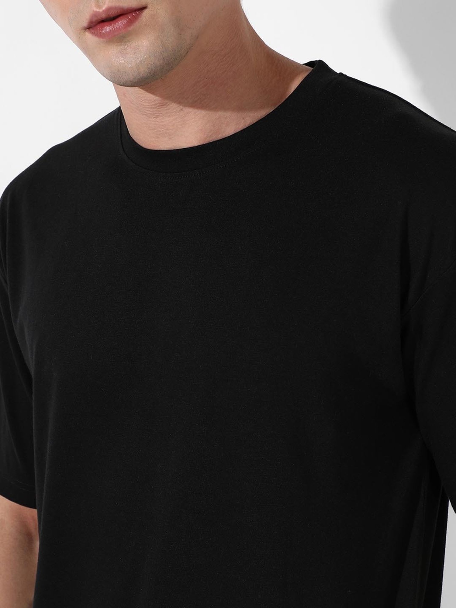 Campus Sutra Black Regular Fit Printed Co-Ord Set