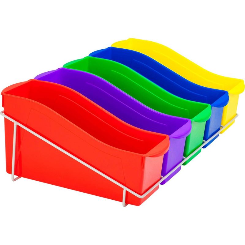 Storex Metal Shelf Rack for 5 Large Book Bins (Shelf Only)