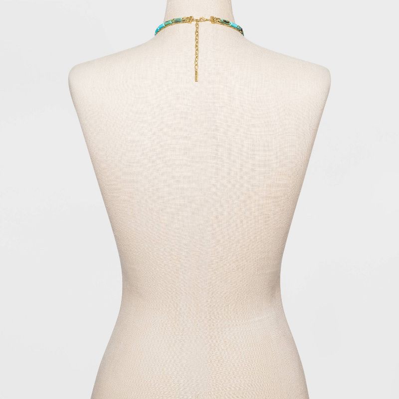 SUGARFIX by BaubleBar Layered Heart Charm Necklace - Turquoise