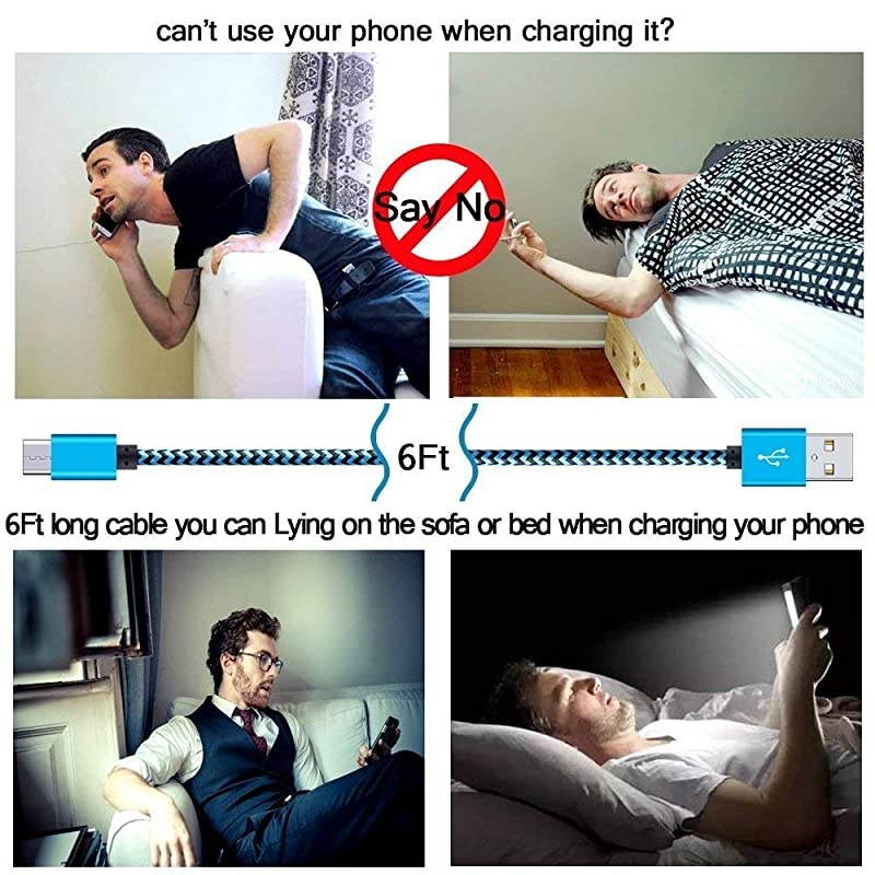 USB Type C Charger Cable for Google Pixel 44XL3a3a XL 5 Pack USBC Fast Charging Cords for LG Stylo 5Moto G7 G8 PlusG7 G8 PlaySamsung Galaxy S20 Note 10 and More