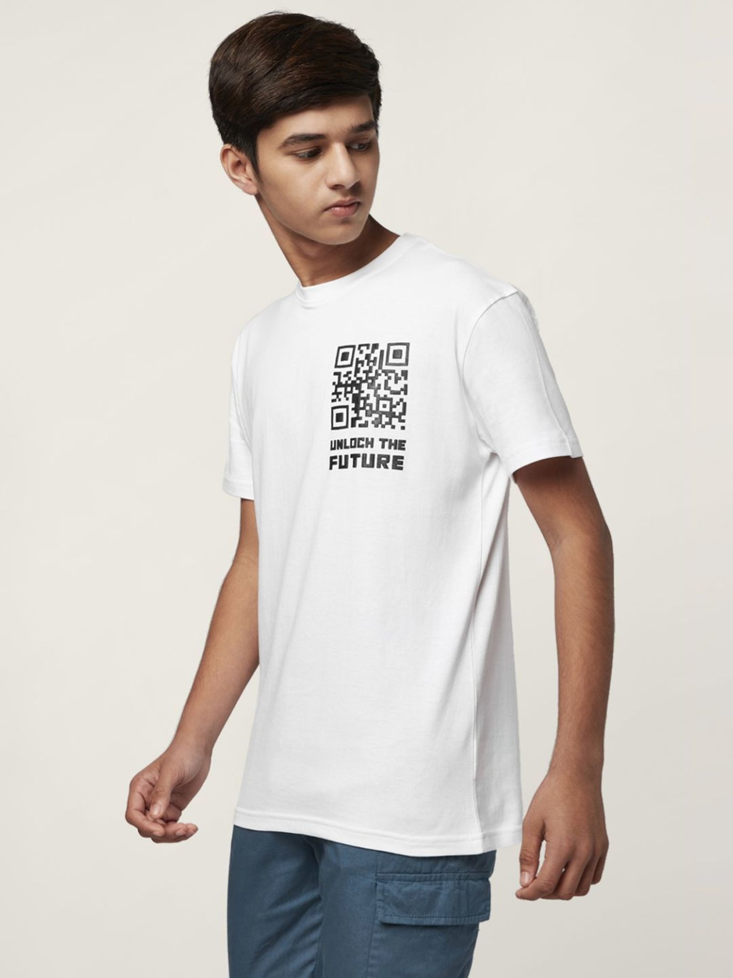 Coolsters by Pantaloons Kids White Cotton Printed T-Shirt