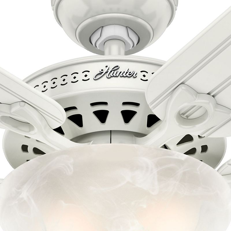 52" LED Beachcomber Damp Rated Ceiling Fan (Includes Energy Efficient Light Bulb) White - Hunter