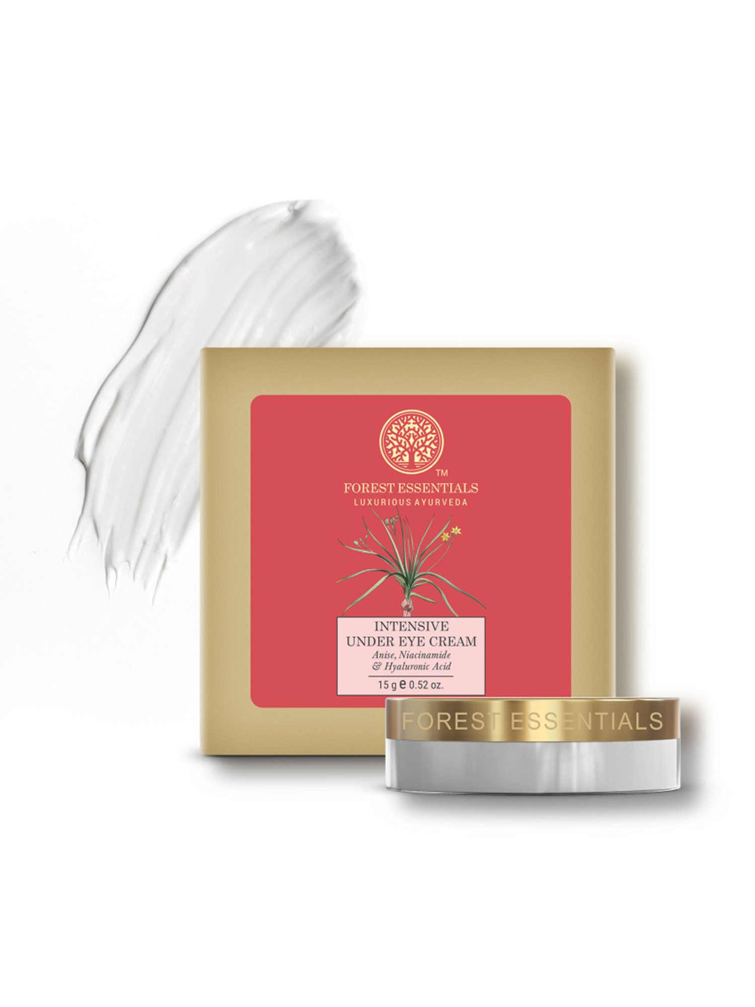 Forest Essentials Intensive Under Eye Cream Anise Niacinamide Hyaluronic Acid - Dark Circles - 15 gm