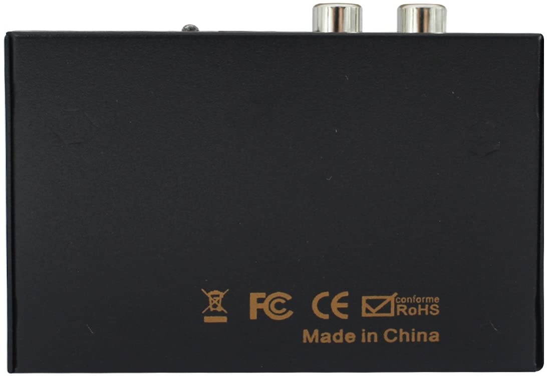 1080P HDMI Audio Extractor HDMI to HDMI + Optical TOSLINK SPDIF + Analog RCA L/R Stereo Audio Video Splitter Converter for Blu-ray Player Xbox PS3 PS4 Support Full HD1080p 3D