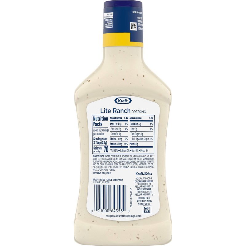 Kraft Classic Light Ranch Salad Dressing - 16fl oz