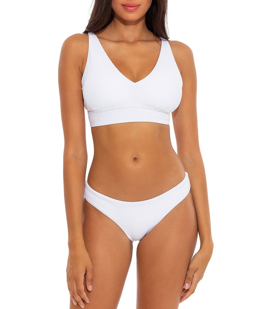 Becca by Rebecca Virtue Color Code Adela Shirred Back Scoop Front Hipster Swim Bottom