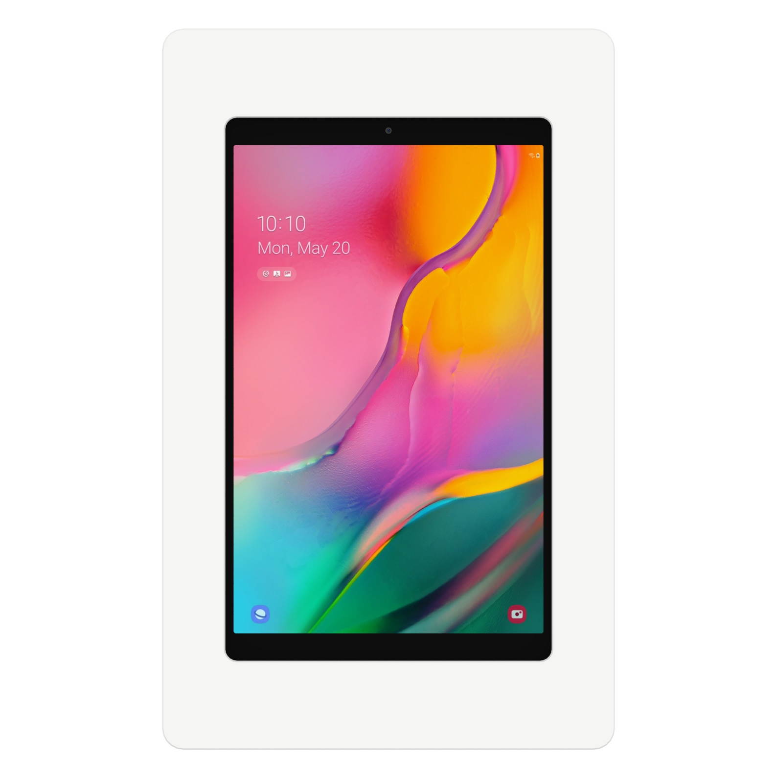 VidaMount White On-Wall Tablet Mount compatible with Samsung Galaxy Tab A 10.1 (2019)